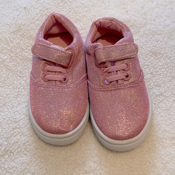 Other - Pink sparkle Velcro strap sneakers nwot